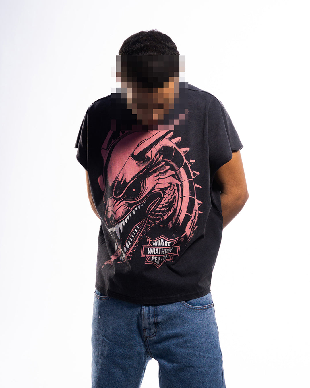 Chrome / Red dragon sleeveless