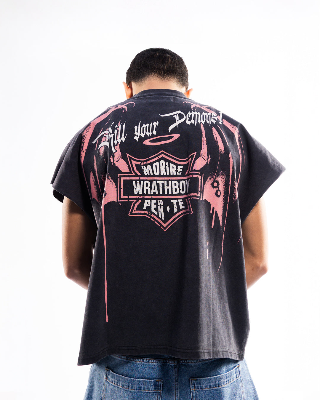 Chrome / Red dragon sleeveless