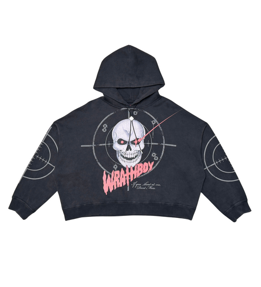 Hard To Kill Skull Cropped Hoodie