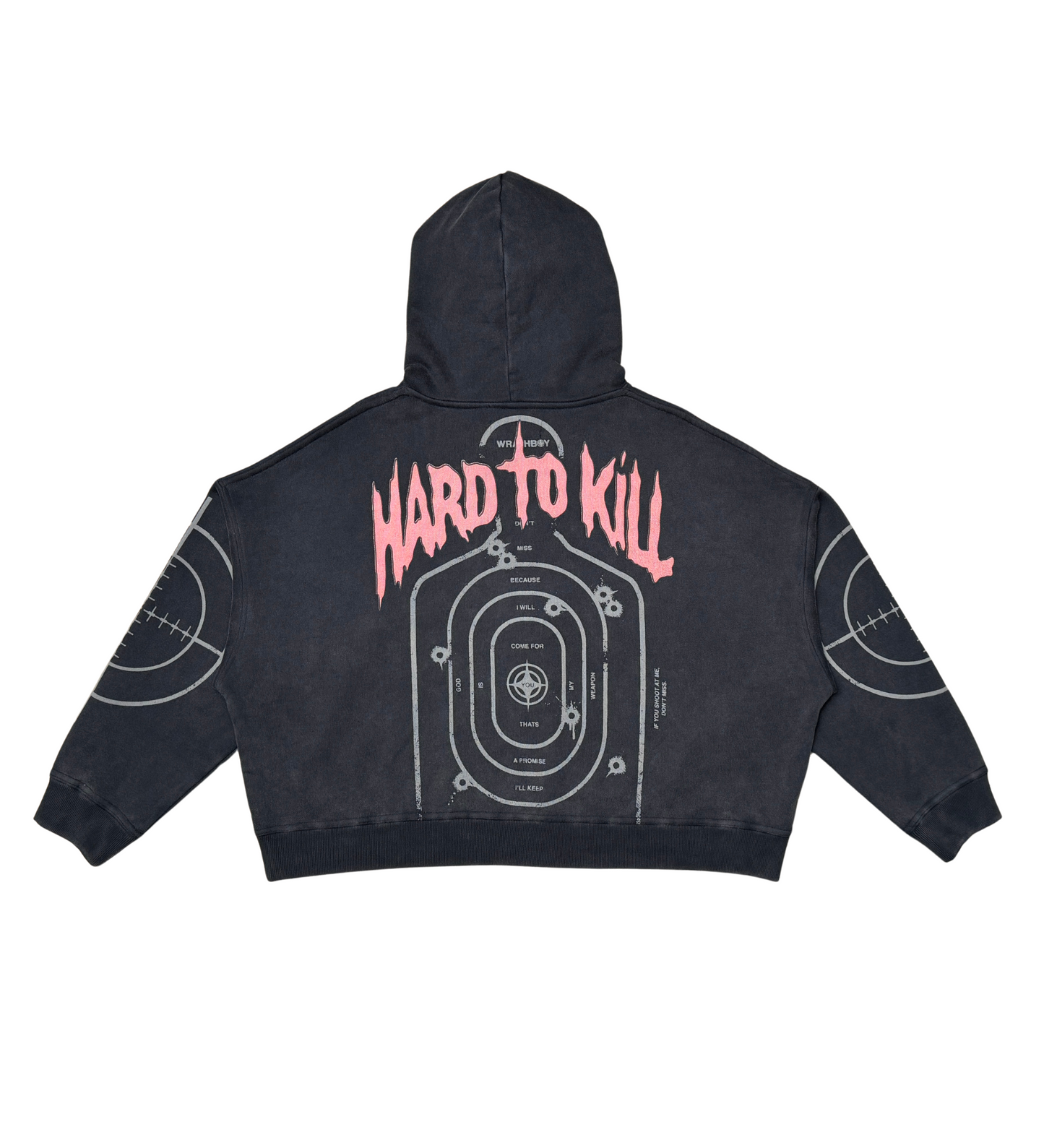 Hard To Kill Skull Cropped Hoodie