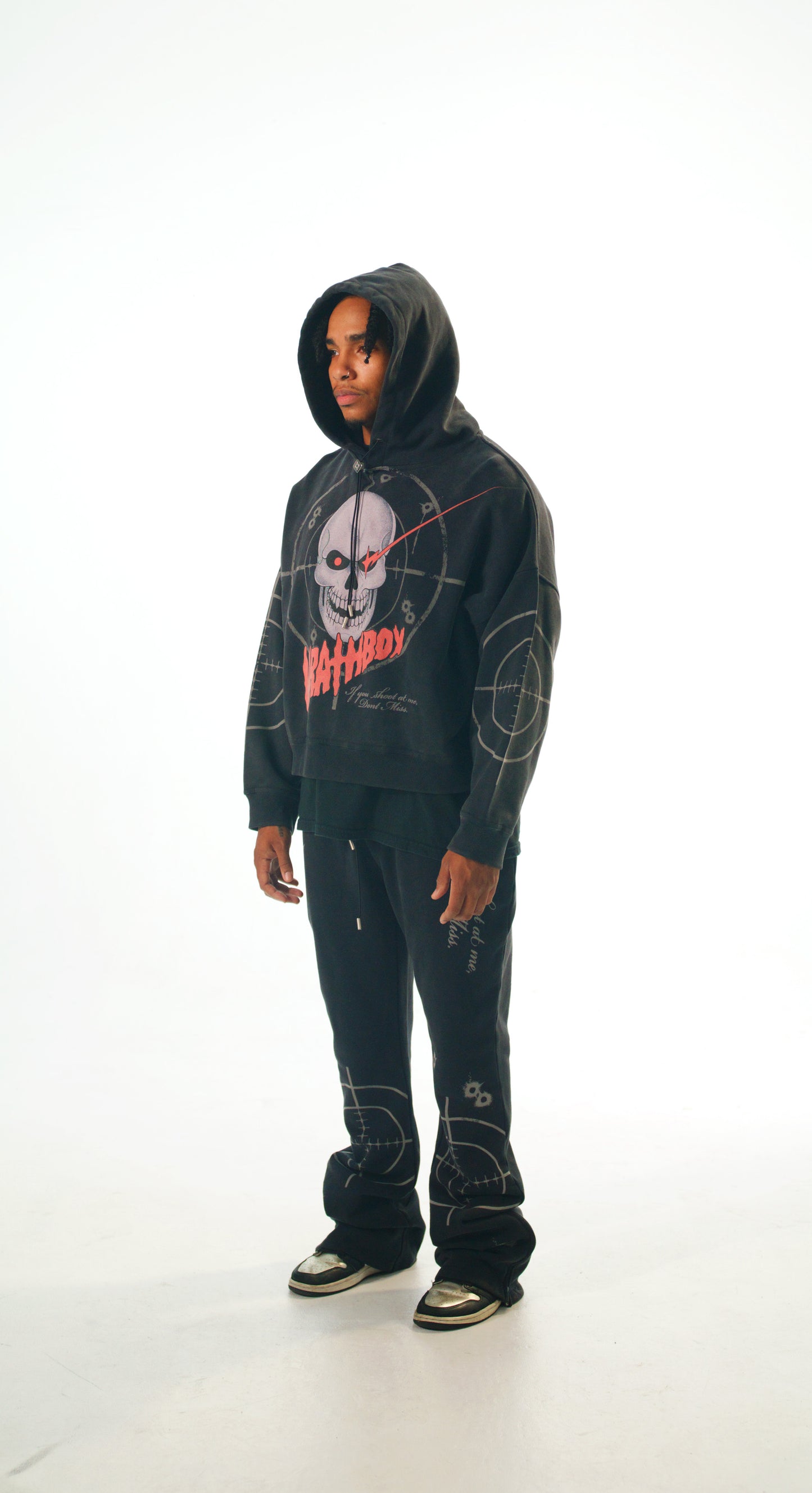 Hard To Kill Skull Cropped Hoodie