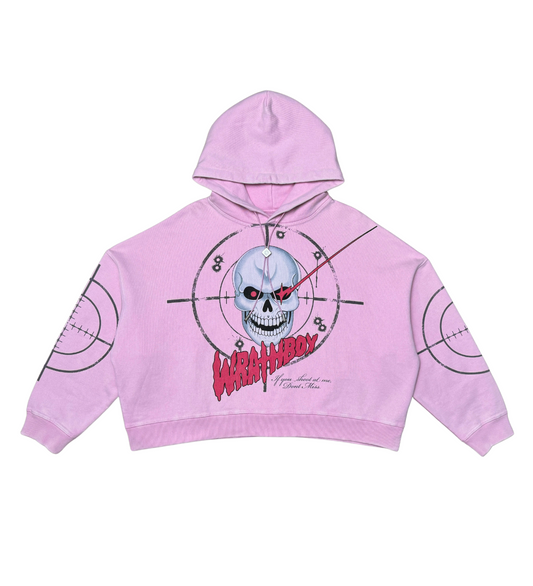 Hard To Kill Skull Cropped Hoodie