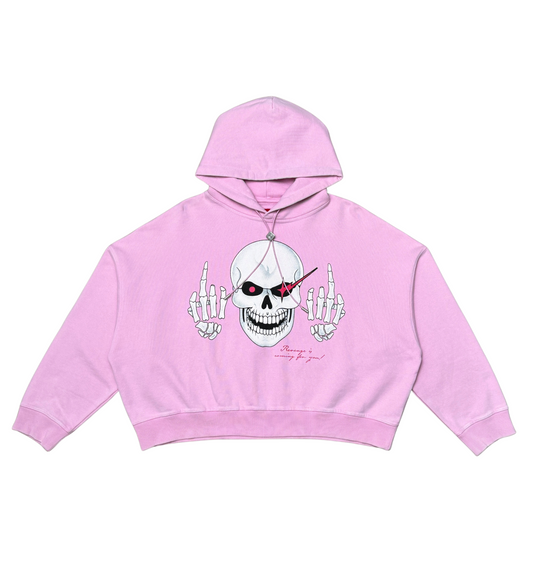 3.33 Skull Cropped Hoodie